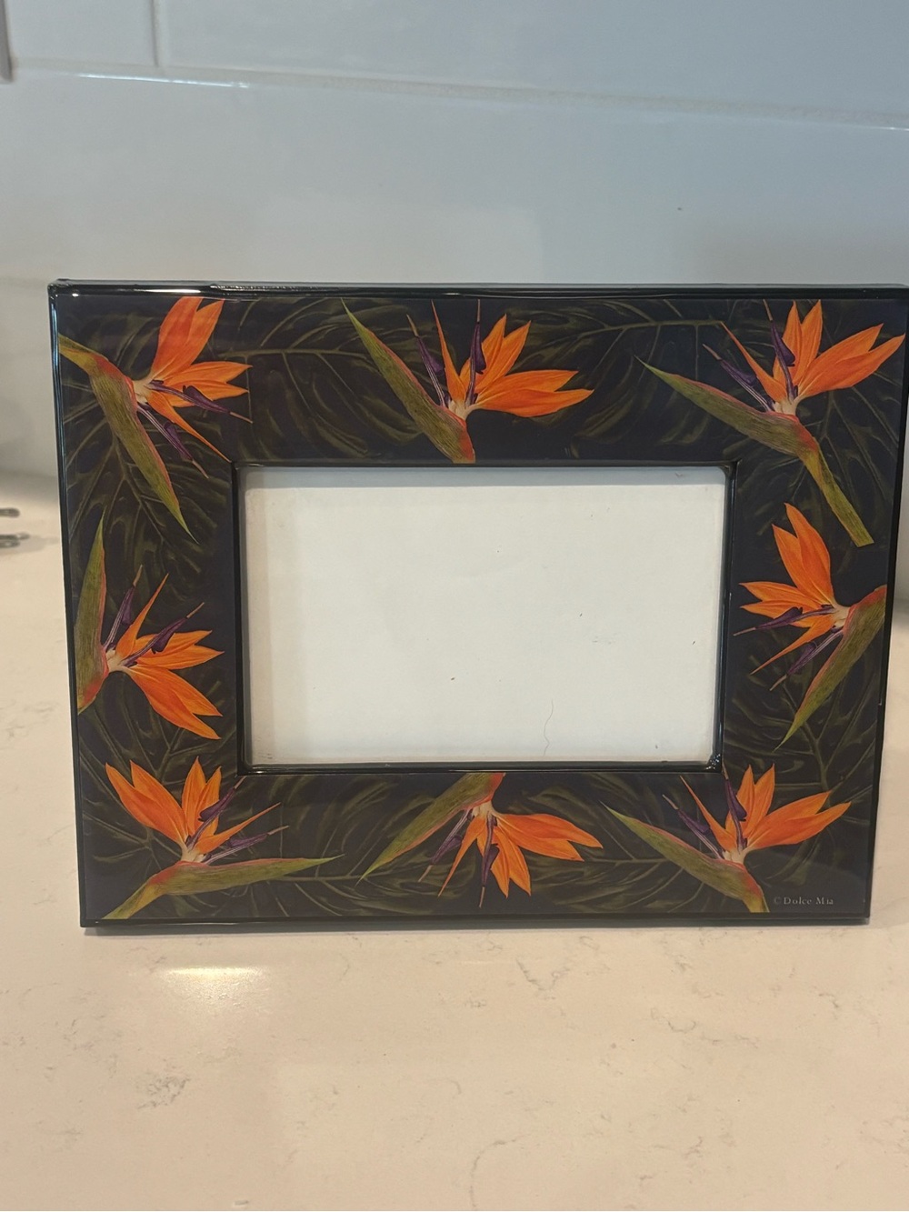 Dolce Mia Bird of Paradise Photo Frame – Tropical Floral Decorative Frame